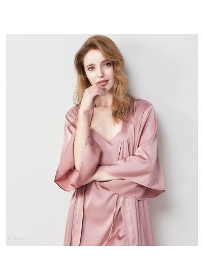 French Sexy Dressing Gown Suspenders Pajamas Robe Women Spring Summer Autumn Two-piece Nightdress Wholesale