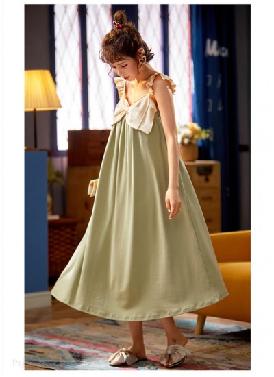 Sling Nightdress Summer Thin Cotton Pajamas Female Princess Style Sweet Korean Pregnant Women Plus Size Nightgown Wholesale