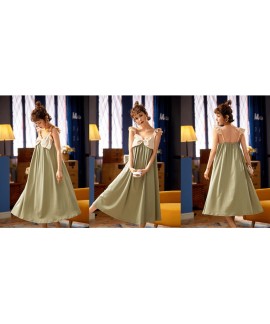 Sling Nightdress Summer Thin Cotton Pajamas Female Princess Style Sweet Korean Pregnant Women Plus Size Nightgown Wholesale