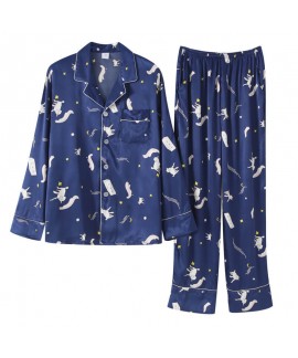 New bluey pjs sheep mens long-sleeved ice silk lou...