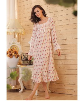 Women Sleepwear Cotton night dress Long Robe Sexy White Plus Size Cotton Nightgowns