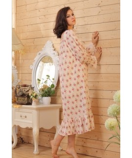 Women Sleepwear Cotton night dress Long Robe Sexy White Plus Size Cotton Nightgowns