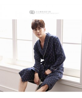 New Men's Cotton Bathrobes Plus Size Nightdress Robe Male Nightgown High Quality Cotton Kimono For Men