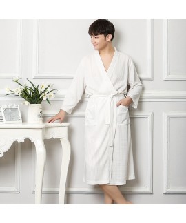 Cotton Robe Home Dress Long Sleeve Nightgown For Men Bathrobe Gown Oversize