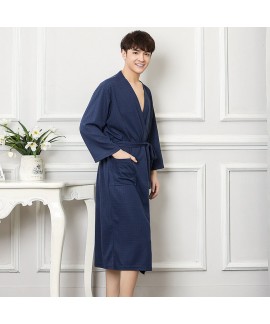 Cotton Robe Home Dress Long Sleeve Nightgown For Men Bathrobe Gown Oversize