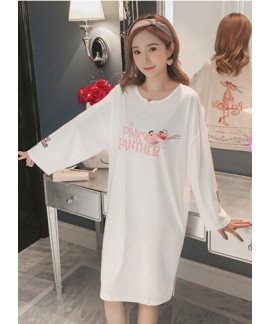 Fashion Women Autumn Winter Night Dress Cotton Long Sleeve Print NIghtgown for Women Thicken Warm Dress Sleepwear