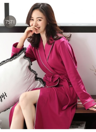 Kimono Print Cotton Robe Nightgown Women Plus Size Bathrobe Female Autumn Winter Spring Warm Sleepwear Ladies Housecoat