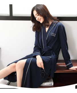 Kimono Print Cotton Robe Nightgown Women Plus Size Bathrobe Female Autumn Winter Spring Warm Sleepwear Ladies Housecoat