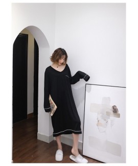 Modal Cotton Women Nightgown Spring Autumn Summer ...