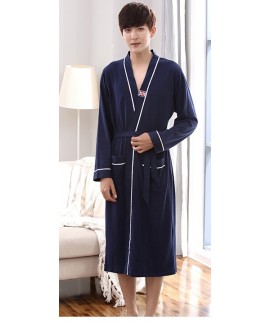 Mens Printing Night Wear Robe 100% Cotton Kimono B...