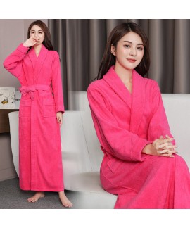 Women Thick Long Robe Pockets Nightgown Sweet Lady...