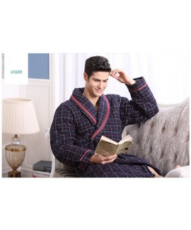 Winter men's warm robe plus cotton nightgown thick...