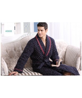 Winter men's warm robe plus cotton nightgown thicker and longer bathrobes for the elderly wholesale