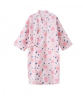 Summer Lovely Thin 100% Cotton Nightwear Flower Pr...