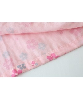 New Ladies Thin Gauze Cotton Cherry Blossom Print Kimono Nightgown Robe Summer Mid Calf Nightwear Female