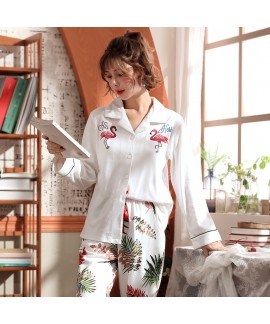 Cotton knitted pajamas new autumn winter pajama sets in spring and Autumn