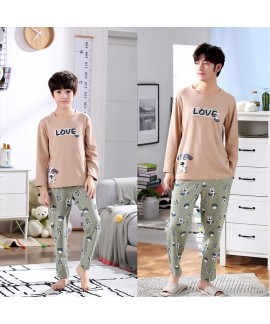Long Sleeve Cartoon Cotton Parent-Child sleepwear for Spring and Autumn