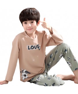 Long Sleeve Cartoon Cotton Parent-Child sleepwear for Spring and Autumn