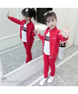 New kids three set of pajamas for spring comfy sleepwear sets for children