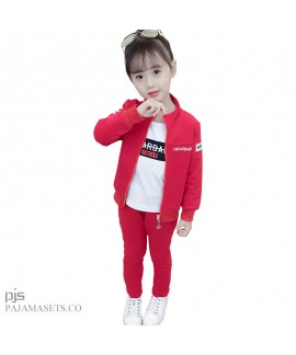 New kids three set of pajamas for spring comfy sleepwear sets for children