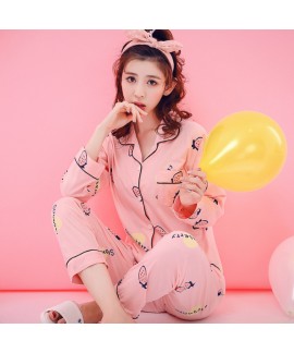 Long Sleeve New Cotton pyjamas Casual pajama Set