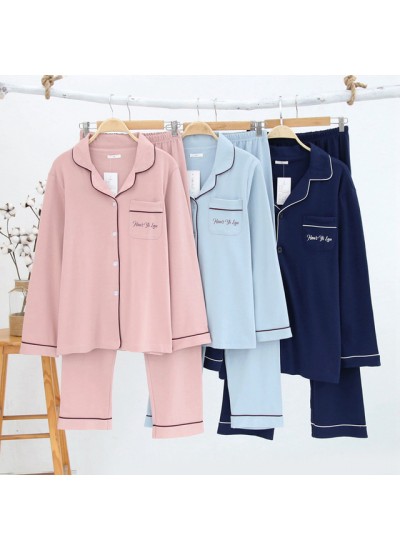 lapel couple comfy cotton pajama sets for winter cheap female pajamas mens set pjs