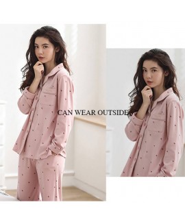New leisure pure cotton women's pajama sets for women long sleeve ladies' two sets pjs for spring