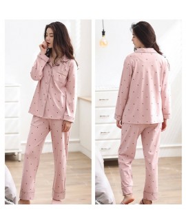 New leisure pure cotton women's pajama sets for women long sleeve ladies' two sets pjs for spring