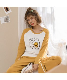lovely women's autumn long sleeved cotton Pajamas,cotton pants,two sets of softest pyjamas