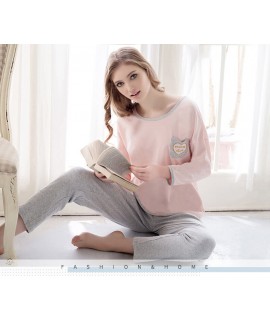 cotton loose long sleeved lovely thin women's Comf...