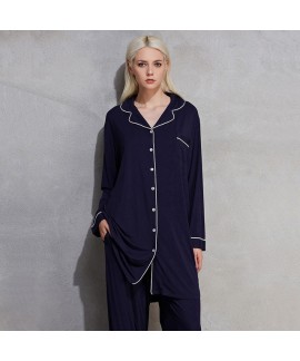 large size long sleeve women pajamas for spring pu...
