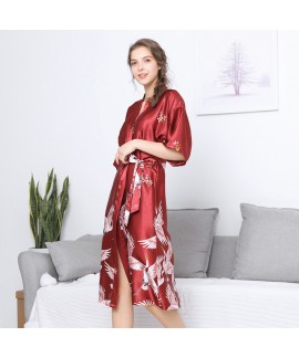 Simulated silk wedding pyjamas for women luxury fe...