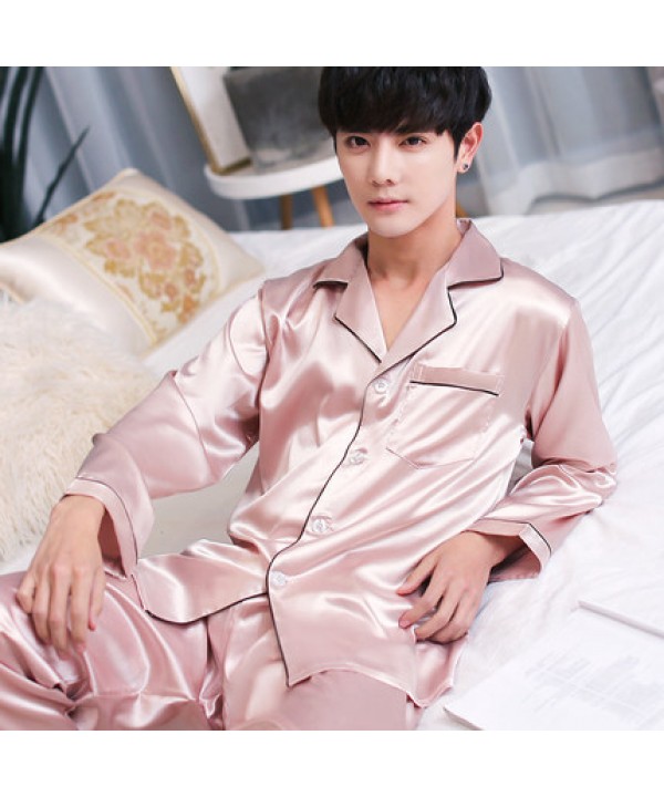 Ice Silk Men's Pajama Set