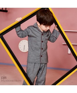 Long sleeve children's pure cotton pajama sets for spring 100 cotton pajamas for boys