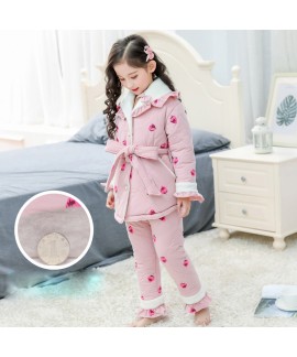 Children's COTTON PAJAMA set with velvet family ma...