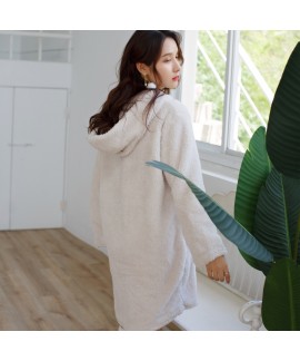 Coral fleece thicken lounge pajamas female comfy pajamas sets women