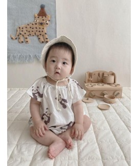 Infant Short Sleeve Shorts Bamboo Cotton Plain Gauze Baby Pajamas Set