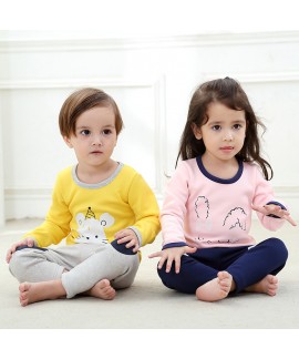 Autumn and Winter Children's Furring and Thickening Thermal Pajama Set