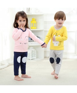 Autumn and Winter Children's Furring and Thickening Thermal Pajama Set