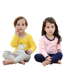 Autumn and Winter Children's Furring and Thickening Thermal Pajama Set