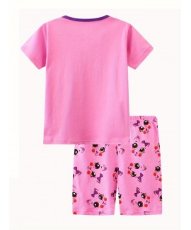 Kids Girls Elastic Waist Comfortable Pajamas 