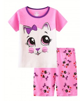 Kids Girls Elastic Waist Comfortable Pajamas 