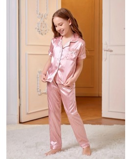 Girls Casual Short Sleeve Kids Outfit 
