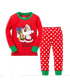 Santa Claus gift long sleeve suit for children