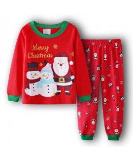 Santa Claus gift long sleeve suit for children