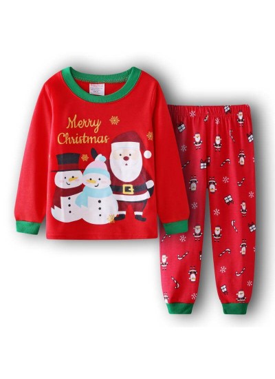 Santa Claus gift long sleeve suit for children