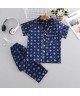 Ice Silk pajama sets 4-color short sleeve summer s...