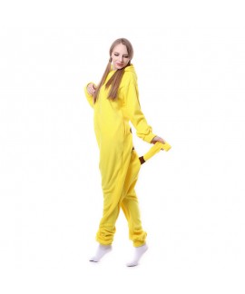 Polar fleece picachu animal cartoon one piece pajamas long sleeve couple pajamas