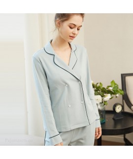 women's Spring Long Sleeve Cotton Pajamas ladies sleepwear