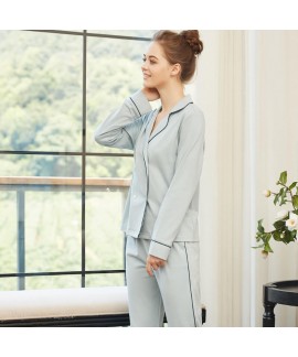 women's Spring Long Sleeve Cotton Pajamas ladies sleepwear